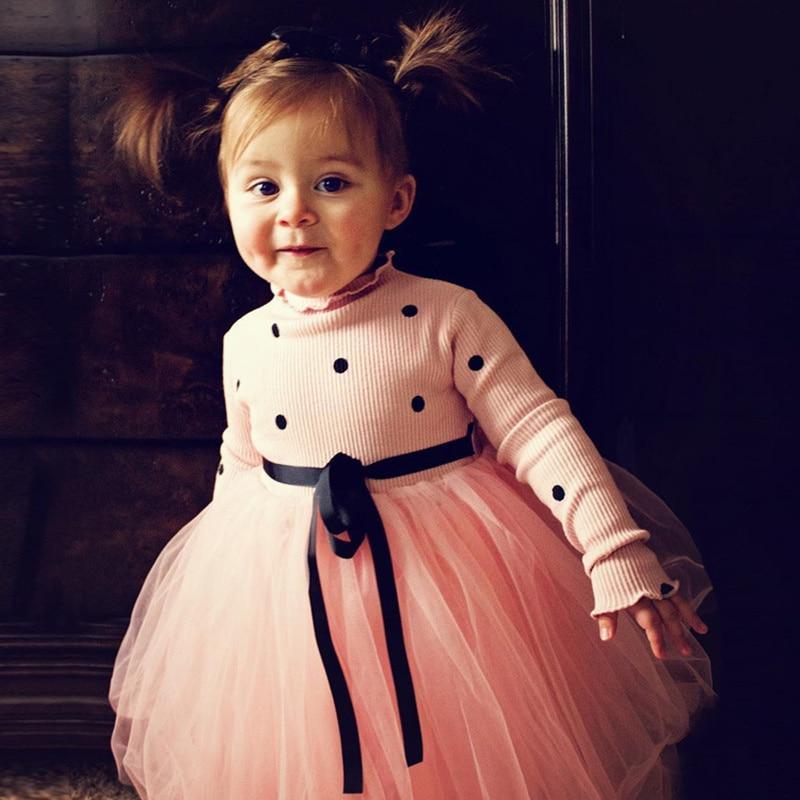 Elegant Princess Polka Dot Tutu Gown Party Dresses (3 Colors) For Girls and Babies (Newborn- 5T)