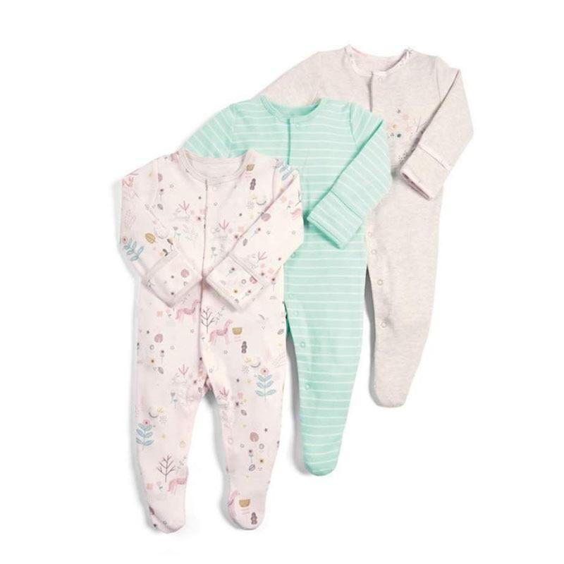 Newborn & Baby Bodysuits - 3pcs Sleep Set