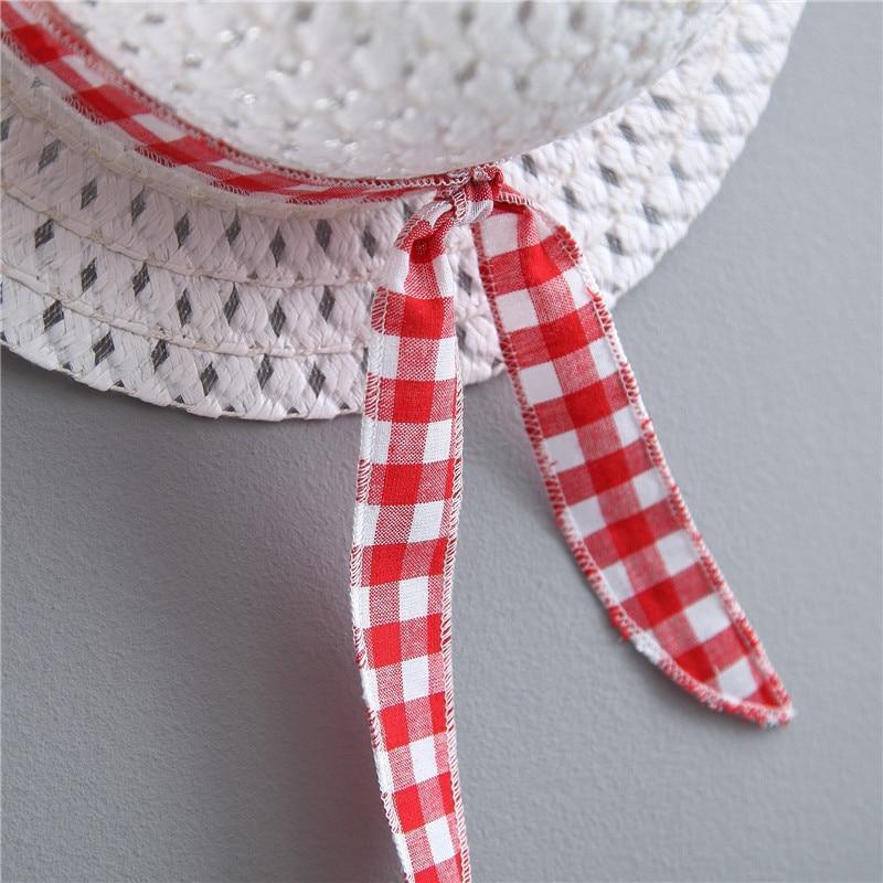 Cotton Blend Plaid + Bow Princess Party Dress with Hat (6-24 months)