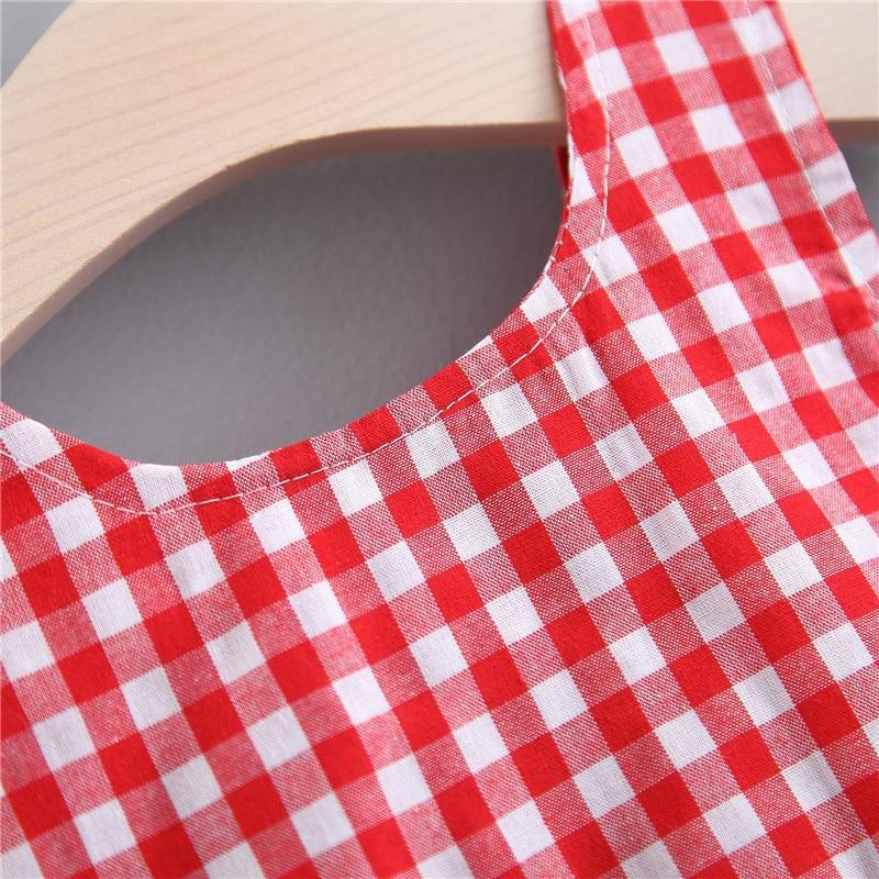 Cotton Blend Plaid + Bow Princess Party Dress with Hat (6-24 months)