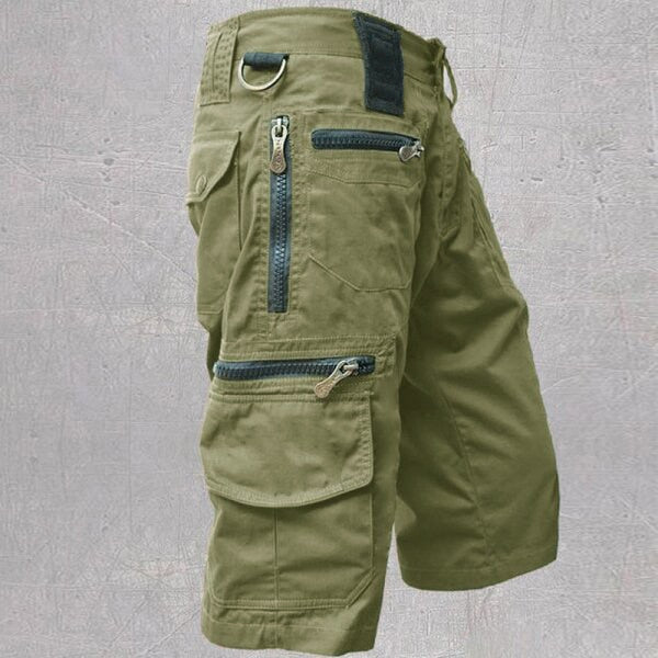 Spencer | Stylish Zipper Details Utility Cargo Shorts