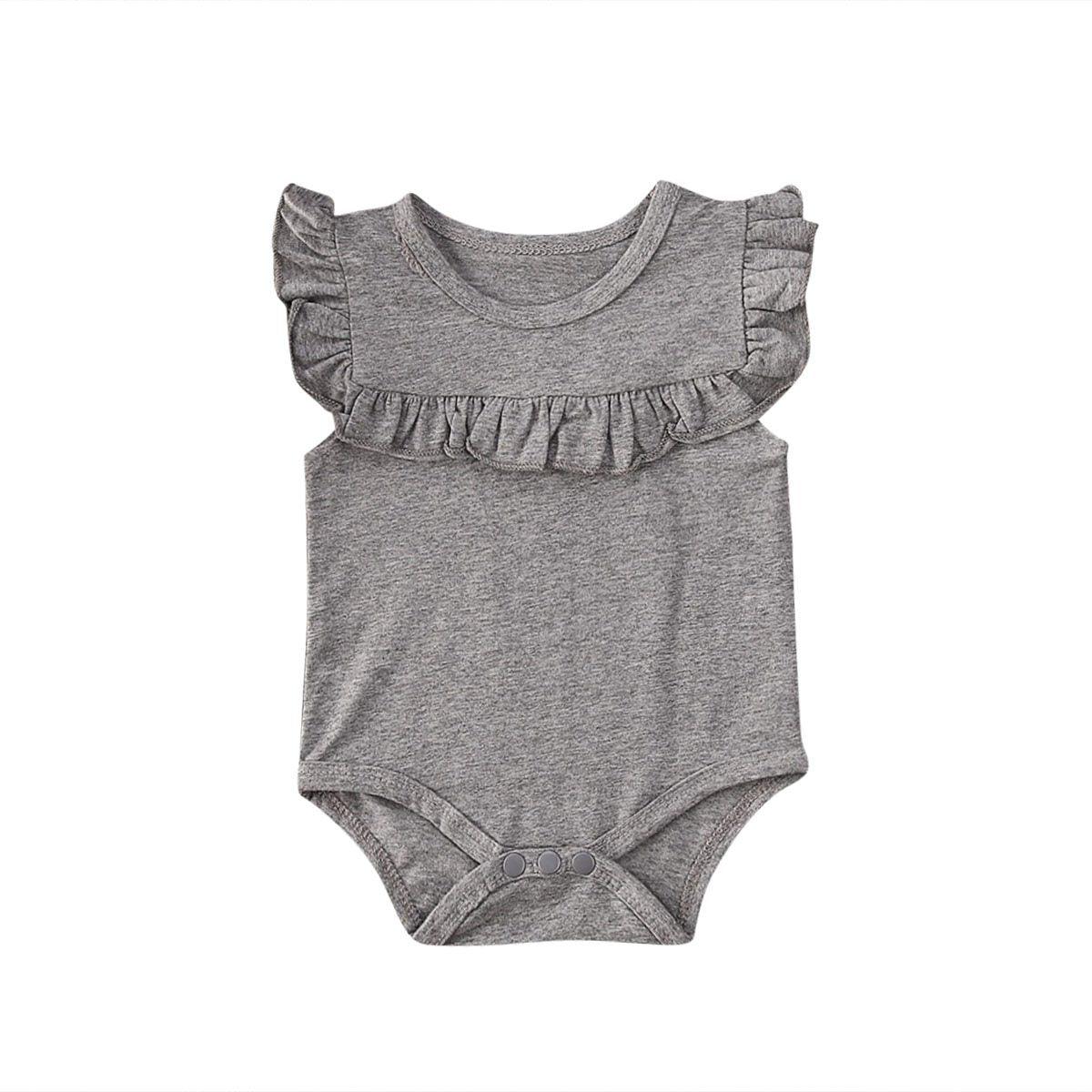 Baby Girl Ruffled Sleeveless Bodysuit (3M-18M)