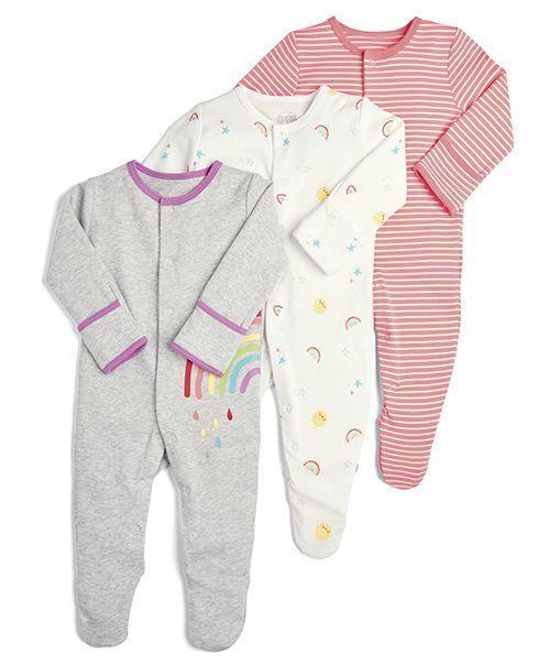 Newborn & Baby Bodysuits - 3pcs Sleep Set
