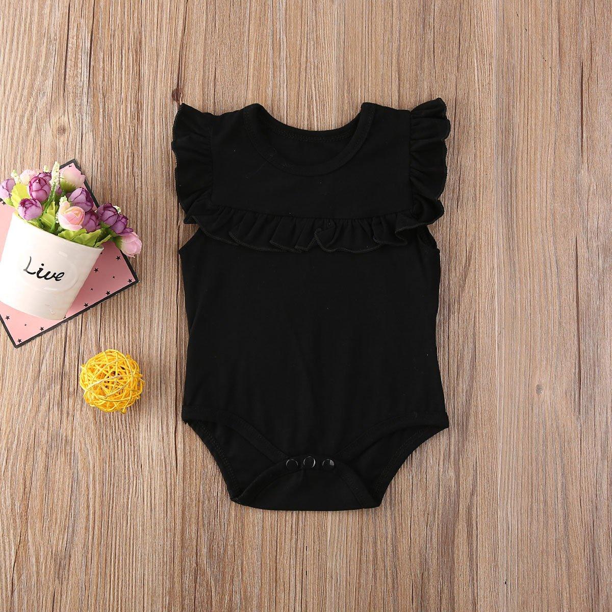 Baby Girl Ruffled Sleeveless Bodysuit (3M-18M)