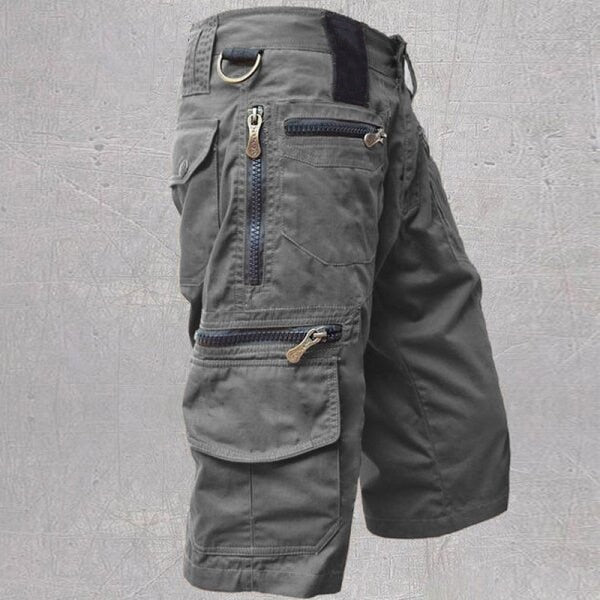 Spencer | Stylish Zipper Details Utility Cargo Shorts