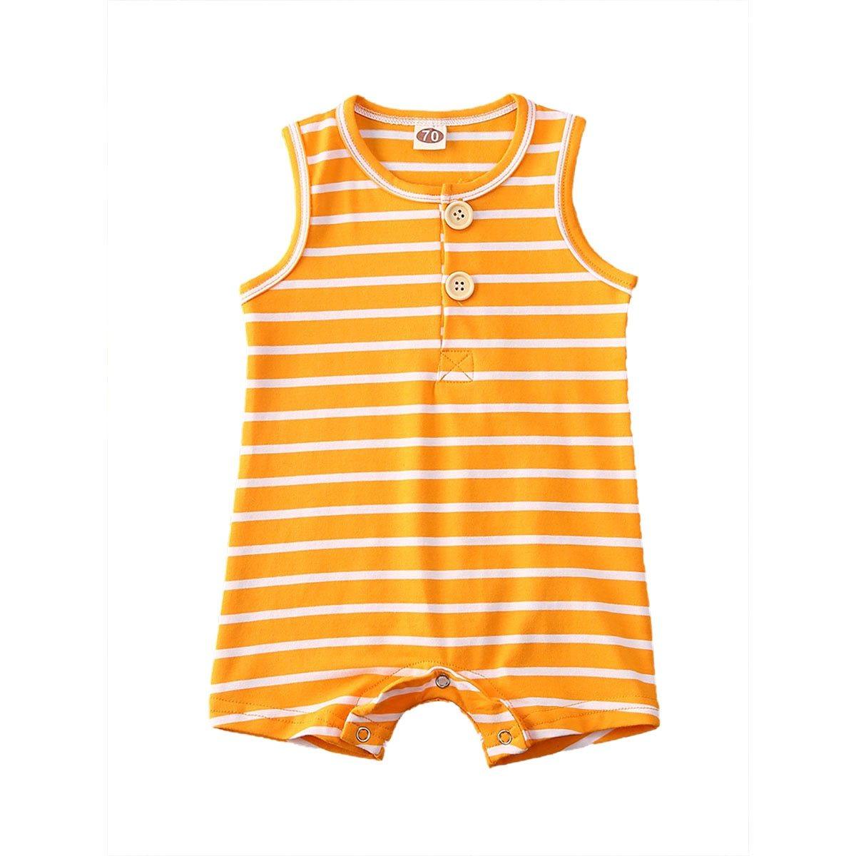 Infant Baby Boy/Girl Striped Romper Sleeveless Outfit Jumpsuit Pajamas
