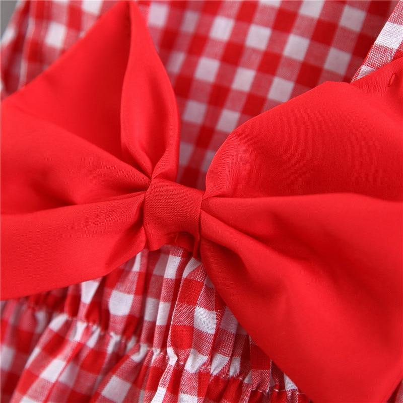 Cotton Blend Plaid + Bow Princess Party Dress with Hat (6-24 months)