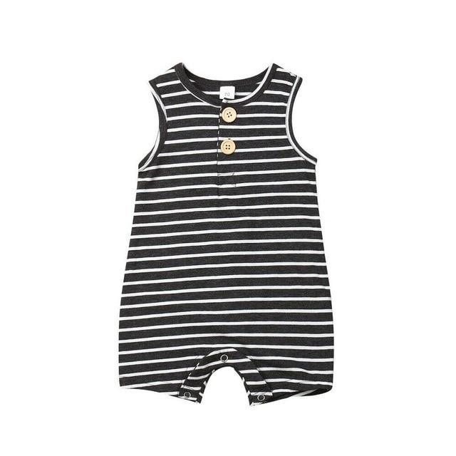 Infant Baby Boy/Girl Striped Romper Sleeveless Outfit Jumpsuit Pajamas