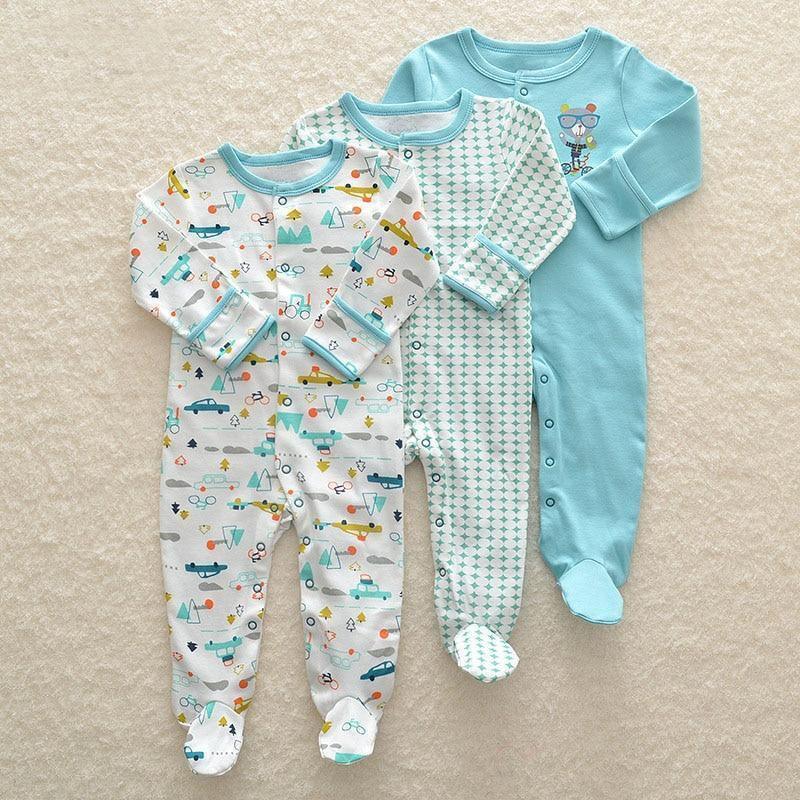 Newborn & Baby Bodysuits - 3pcs Sleep Set