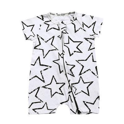 Printed Animal Baby Short Sleeved Cotton Jumpsuit Clothing For Girls and Boys (6M-3T)