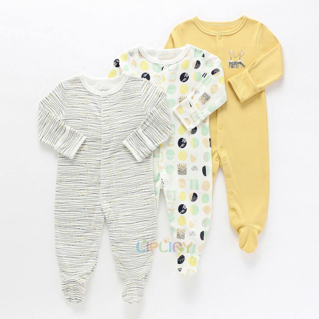 Newborn & Baby Bodysuits - 3pcs Sleep Set