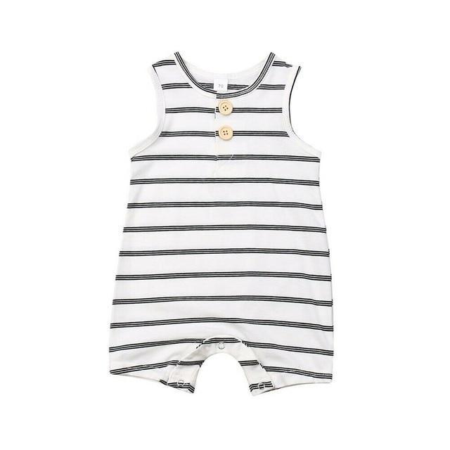 Infant Baby Boy/Girl Striped Romper Sleeveless Outfit Jumpsuit Pajamas