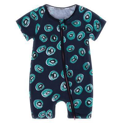 Printed Animal Baby Short Sleeved Cotton Jumpsuit Clothing For Girls and Boys (6M-3T)