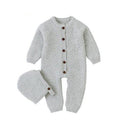 Handmade Girls Romper Knitted Baby Romper With Hat & Toddler Jumpsuit For Boys And Girls Warm Jumpsuit For Winter