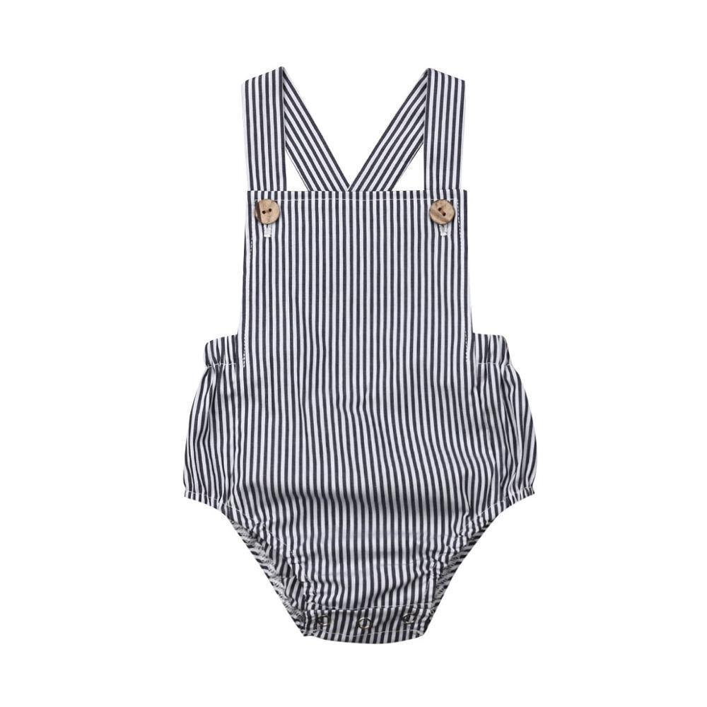 Baby Boy/Girl Bodysuit Button Backless Outfits (3M-3T)