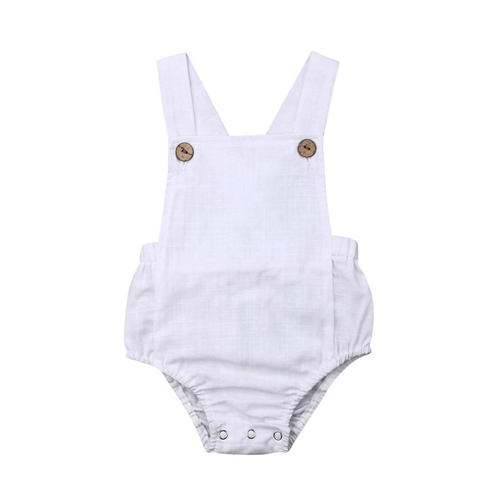 Baby Boy/Girl Bodysuit Button Backless Outfits (3M-3T)