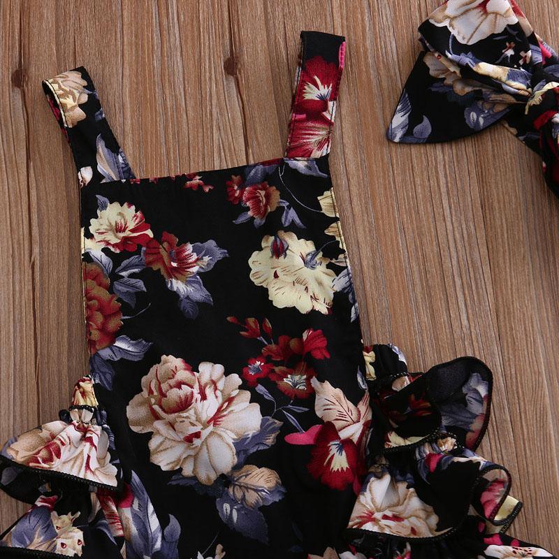 Floral Baby Girl Romper with Headband – Sleeveless Summer Outfit (6-24months)