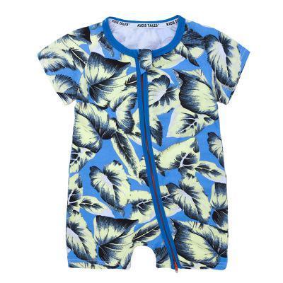 Printed Animal Baby Short Sleeved Cotton Jumpsuit Clothing For Girls and Boys (6M-3T)
