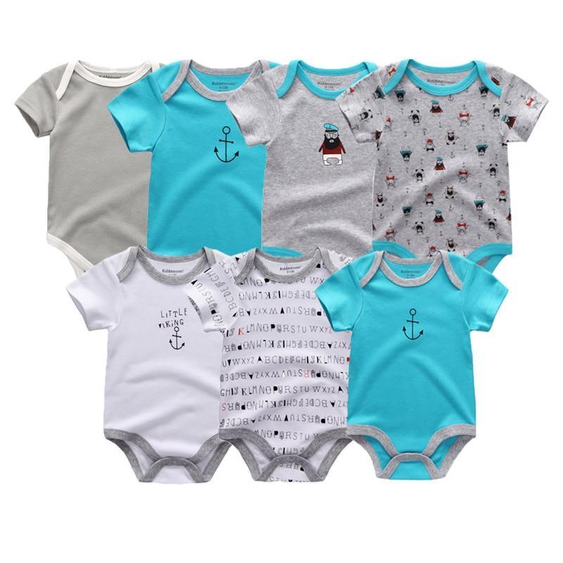 100%Cotton Baby 7Pc Onesies Boy/Girl (3M-12M)