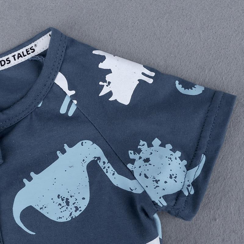 Printed Animal Baby Short Sleeved Cotton Jumpsuit Clothing For Girls and Boys (6M-3T)