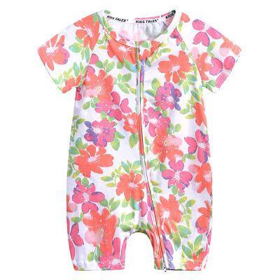 Printed Animal Baby Short Sleeved Cotton Jumpsuit Clothing For Girls and Boys (6M-3T)