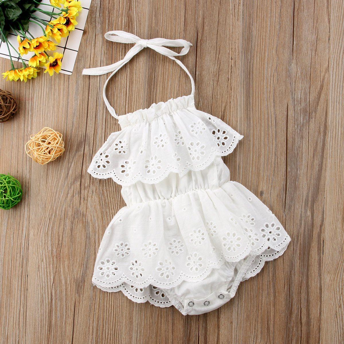 Baby Girl White Lace Romper (6-24 months)