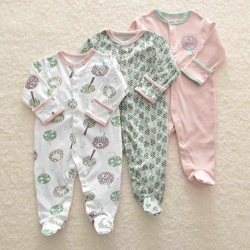 Newborn & Baby Bodysuits - 3pcs Sleep Set