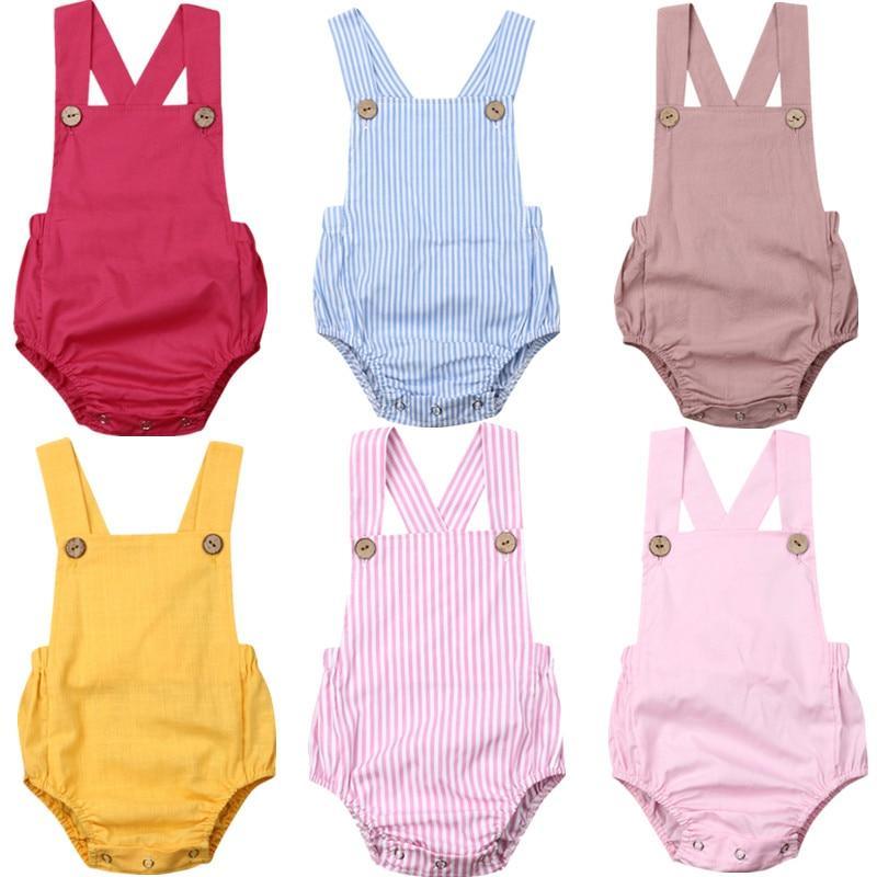 Baby Boy/Girl Bodysuit Button Backless Outfits (3M-3T)