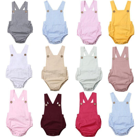 Baby Boy/Girl Bodysuit Button Backless Outfits (3M-3T)