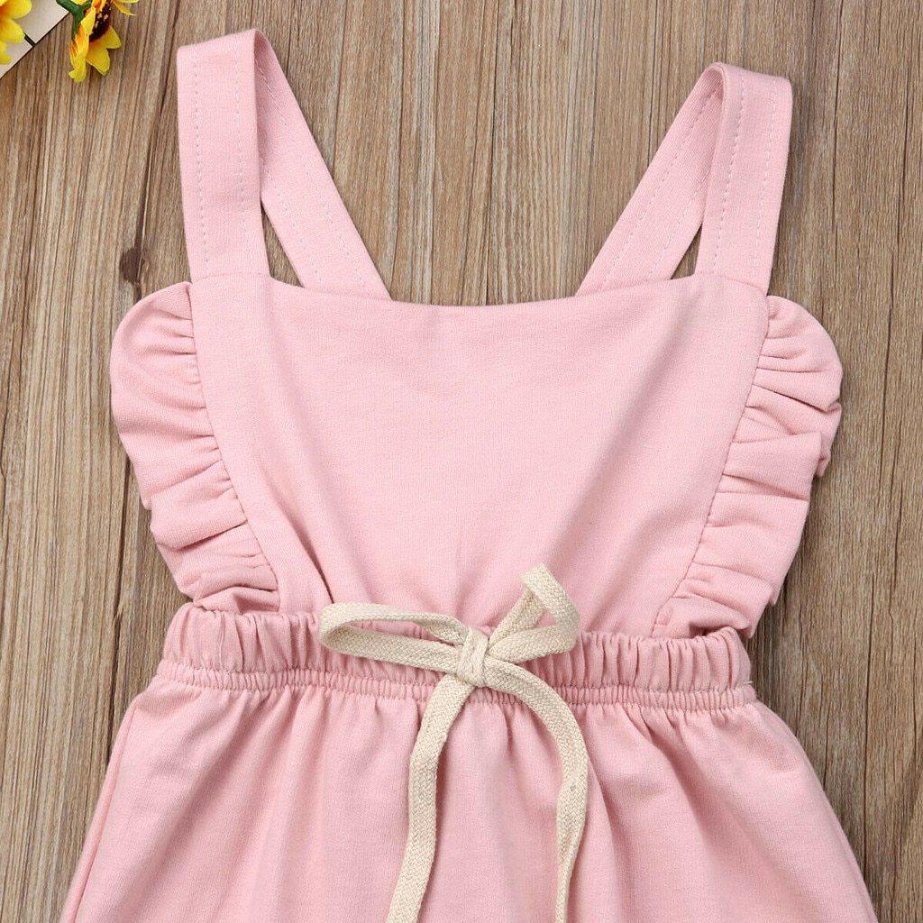 Baby Girl Boy Backless Striped Ruffle Romper Overalls Jumpsuit Clothes In Retro Syle For Boys And Girls