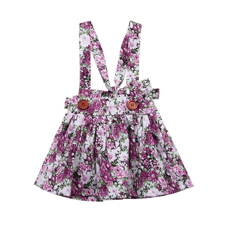 Luxury Fashion Baby Girls Floral Sleeveless Strap Dress (3M-3T)