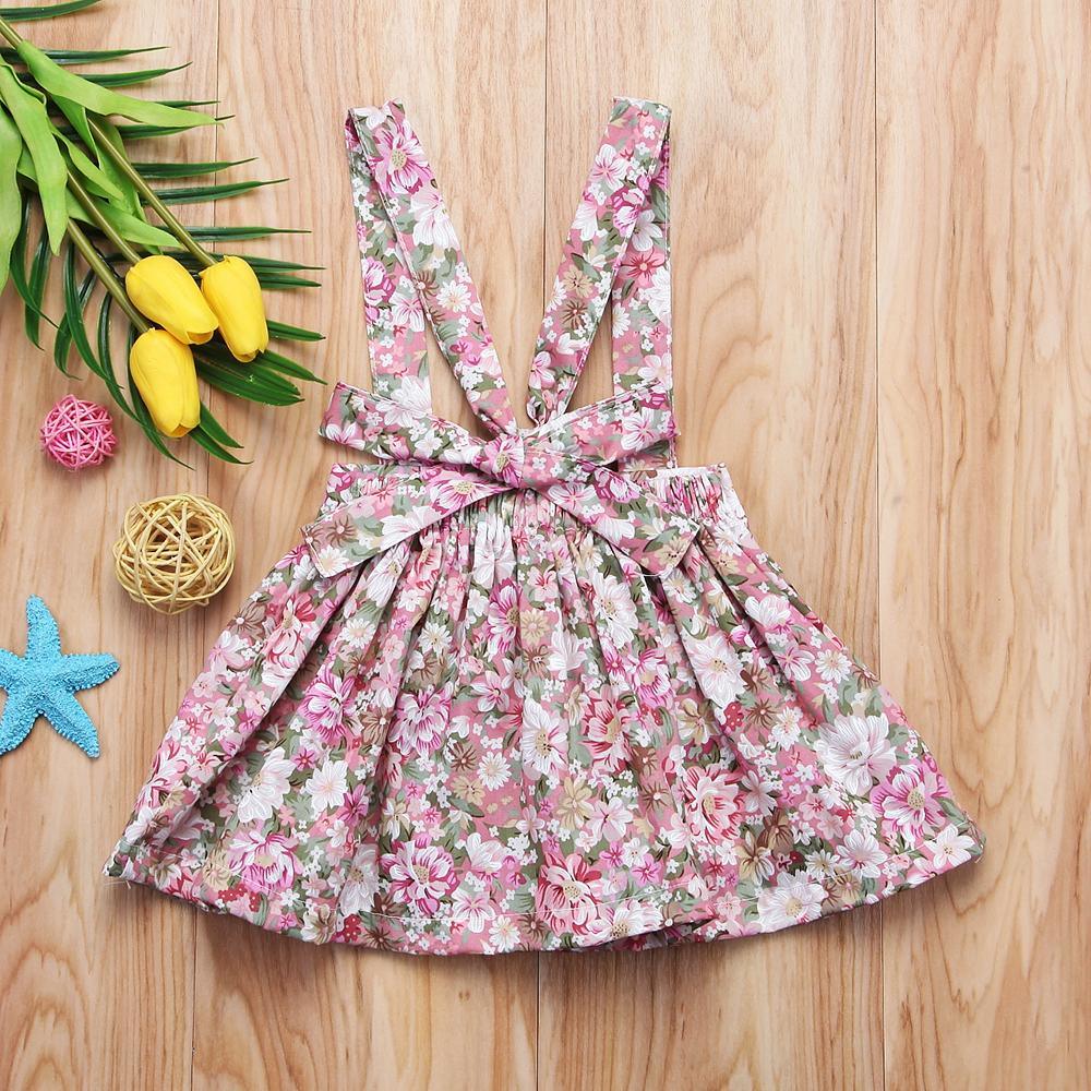 Luxury Fashion Baby Girls Floral Sleeveless Strap Dress (3M-3T)