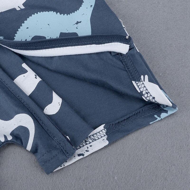 Printed Animal Baby Short Sleeved Cotton Jumpsuit Clothing For Girls and Boys (6M-3T)