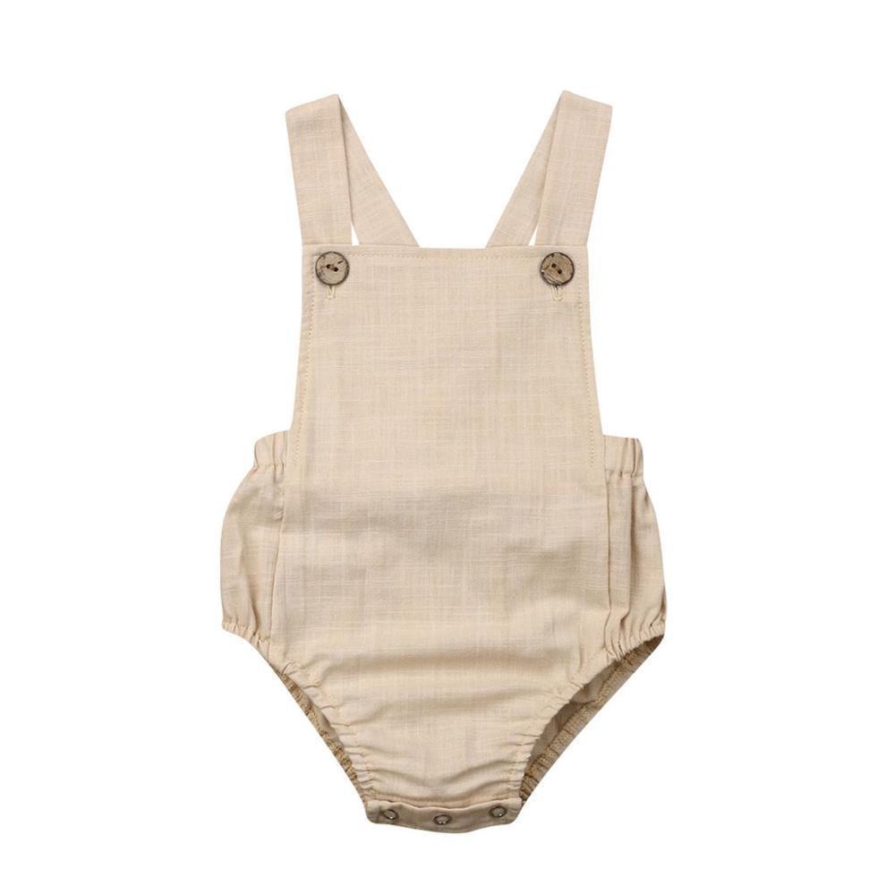 Baby Boy/Girl Bodysuit Button Backless Outfits (3M-3T)