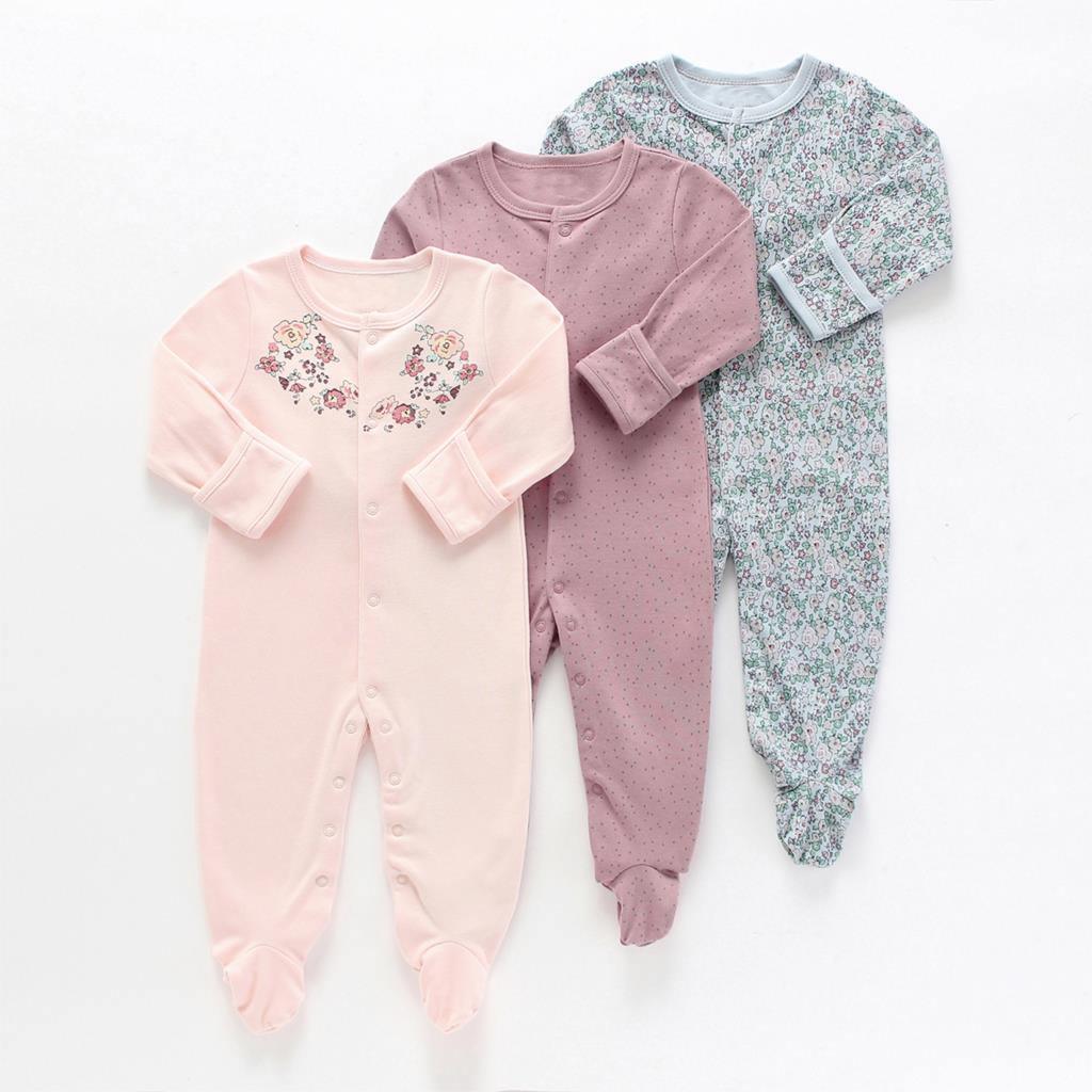 Newborn & Baby Bodysuits - 3pcs Sleep Set