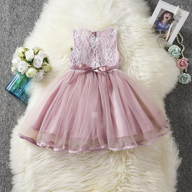 Luxury Modern Flower Baby Dress New Summer Cute Baby Girls Clothes Tulle Lace Infant Party Clothing Dress For Girls