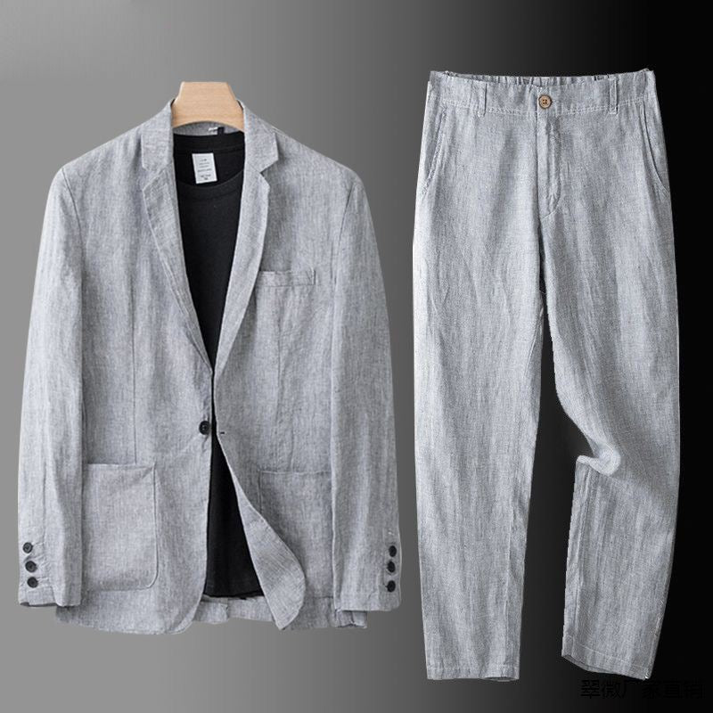 Yvan | Stylish Linen Blazer Trouser Set