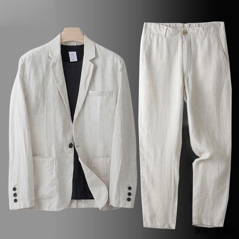 Yvan | Stylish Linen Blazer Trouser Set