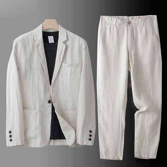 Yvan | Stylish Linen Blazer Trouser Set