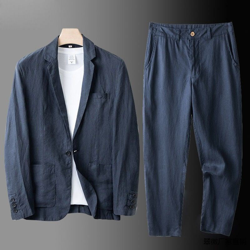 Yvan | Stylish Linen Blazer Trouser Set
