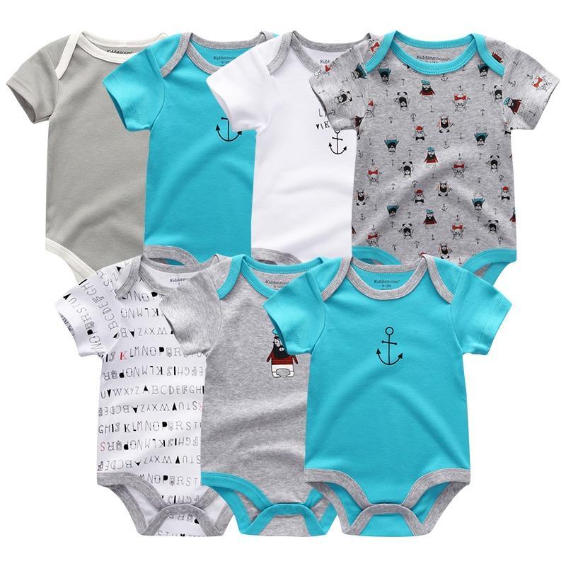 100%Cotton Baby 7Pc Onesies Boy/Girl (3M-12M)