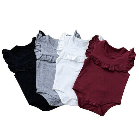 Baby Girl Ruffled Sleeveless Bodysuit (3M-18M)
