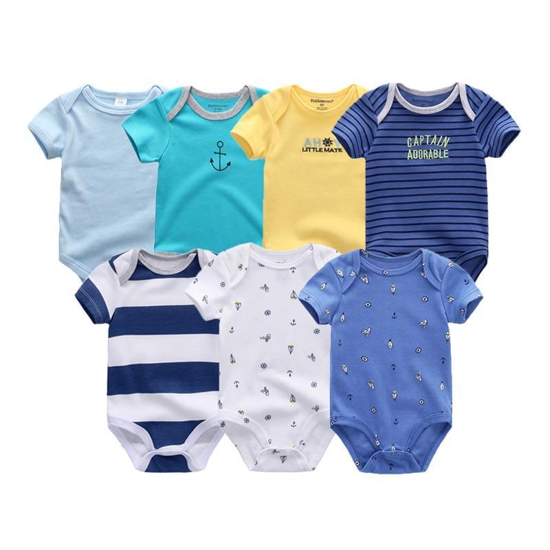 100%Cotton Baby 7Pc Onesies Boy/Girl (3M-12M)
