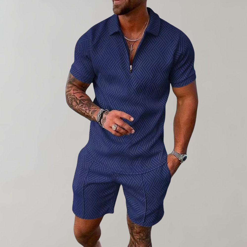 Lachlan | Stylish Men's Zipper Polo Set