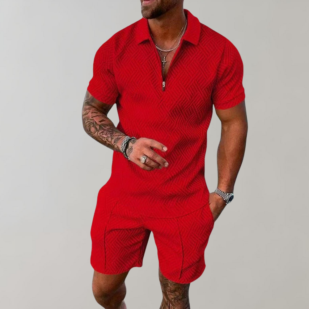 Lachlan | Stylish Men's Zipper Polo Set