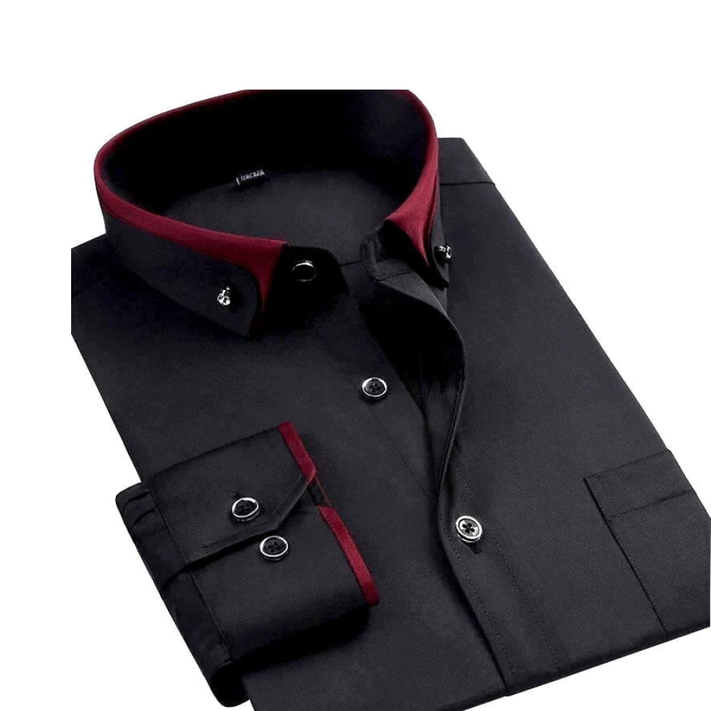 Brahim | Stylish Contrast Collar Button-Down Shirt