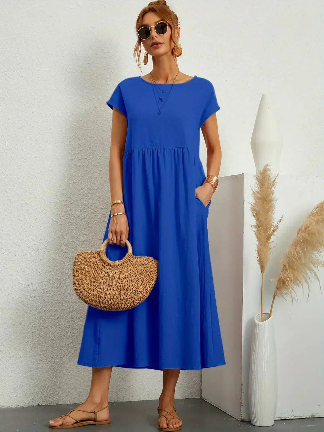 Nataly | Relaxed Cotton Midi Dress