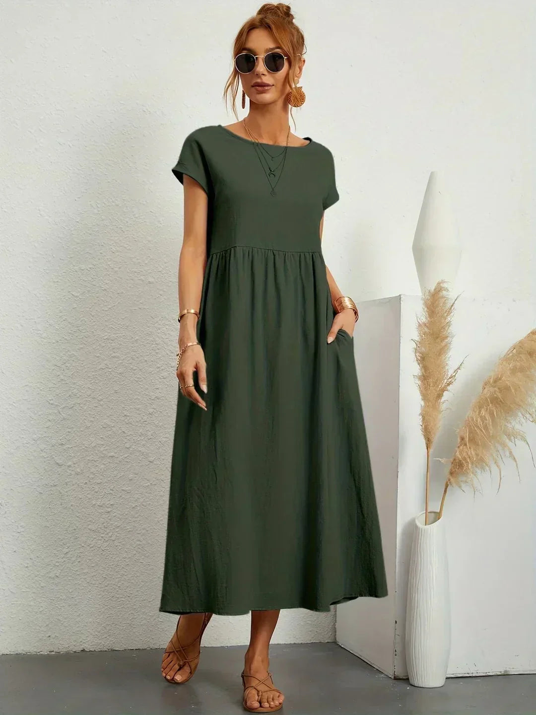 Nataly | Relaxed Cotton Midi Dress