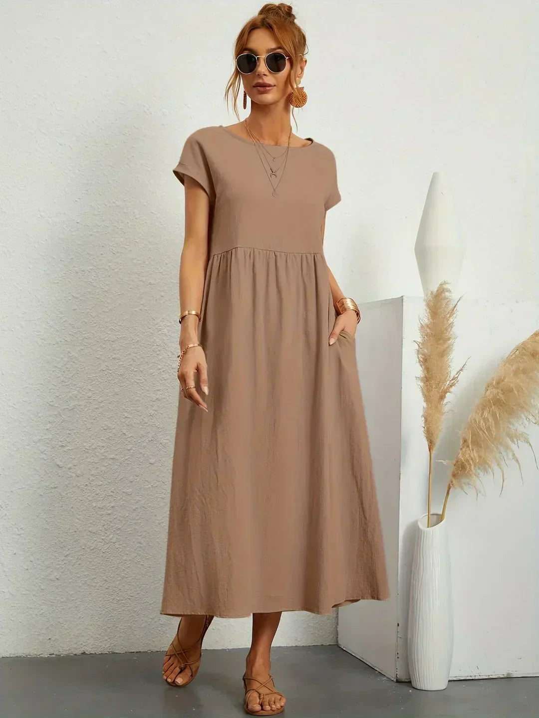 Nataly | Relaxed Cotton Midi Dress