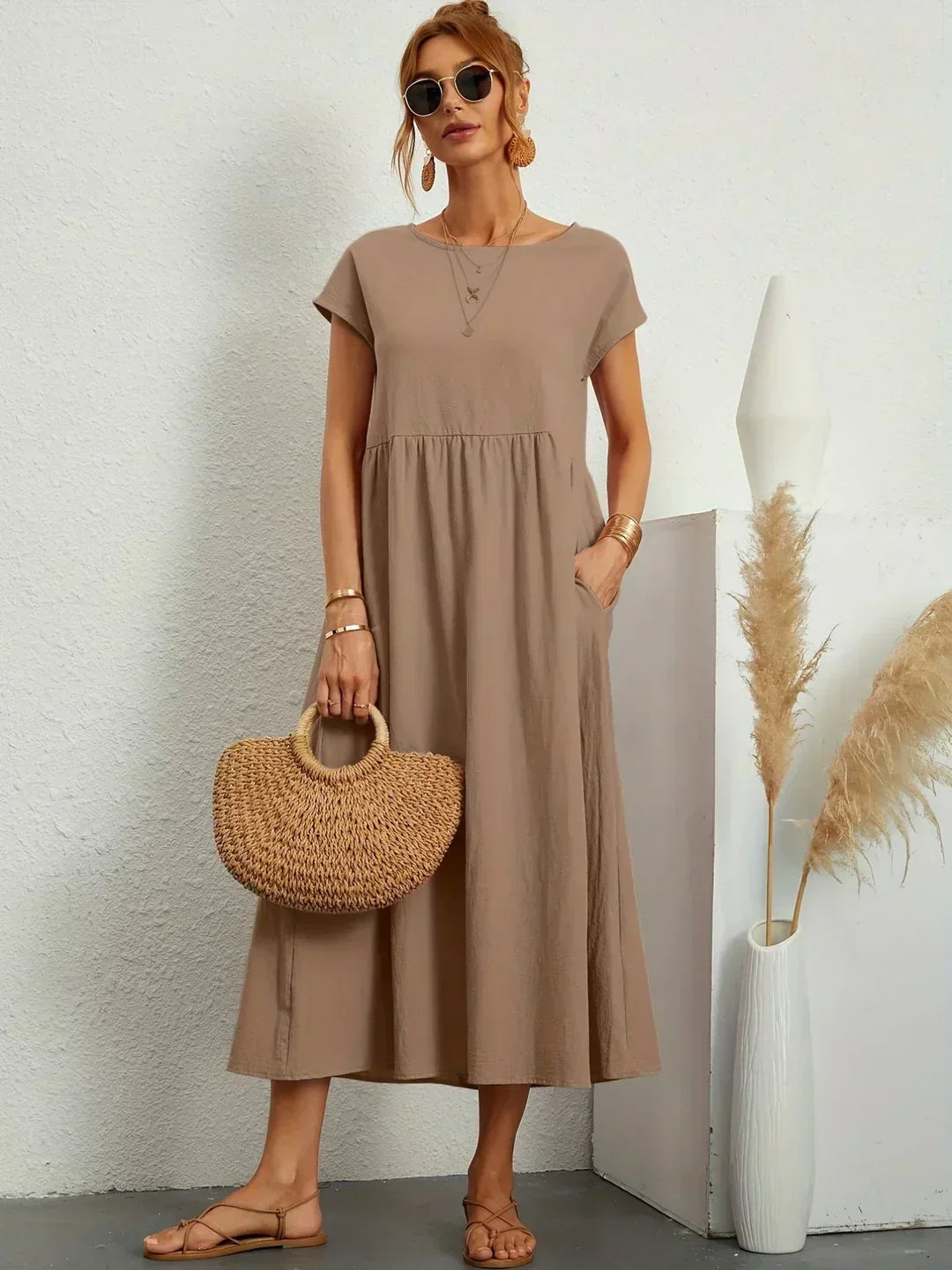 Nataly | Relaxed Cotton Midi Dress
